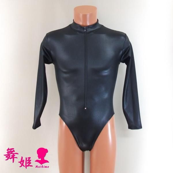506_メンズ長袖ハイネックハイレグ(艶光沢生地) - 舞姫ストア