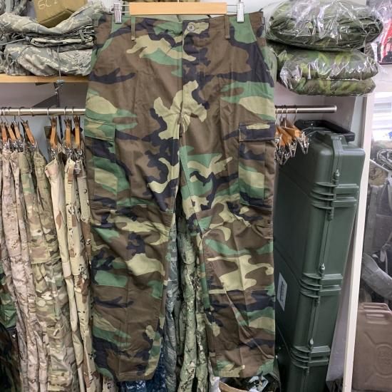 米軍放出 Woodland/BDU カモフラージュパンツ M-R 新品/ノンリップ