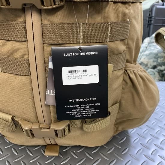 米軍実物 MISTERY RANCH/3dayAssault BVS アサルトパック 米軍実物 MISTERY RANCH/3dayAssault BVS アサルトパック