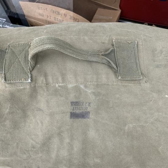 【超希少：ペイント】50'sシングルダッフルバッグ　アメリカ軍　放出品 米軍放出品 1957年製 コットン/ダッフルバッグ - S＆C