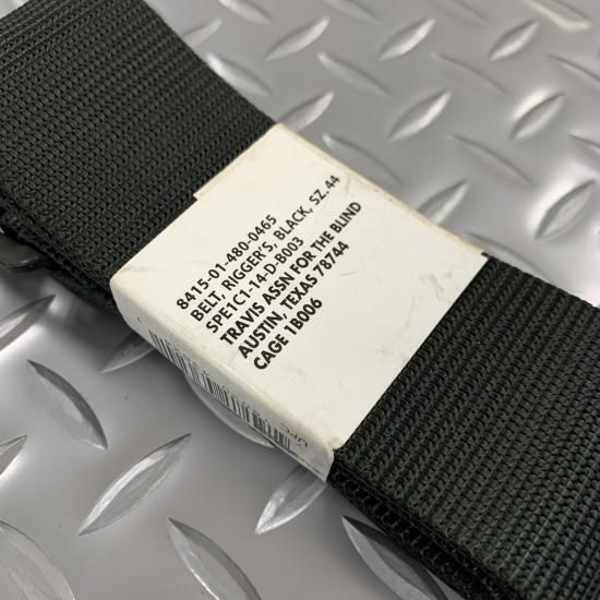米軍放出 DLA/NSN リガーズベルト ブラック 44インチ/新品