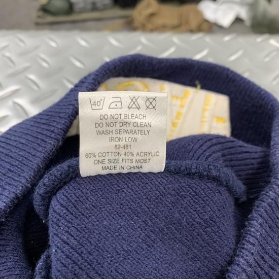 NAVAL CLOTHING FACTORY ニットキャップ 米軍新品 USA製 40's USN ワッチキャップニット ウール 米軍 ミリタリー 帽子