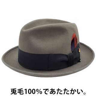 KNOX ノックス 中折れ 帽子 メンズ 紳士 ハット KI320 グレー ファー素材 ファッション エレガント フォーマル 送料無料  ネット通販