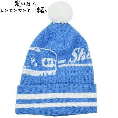 ランバンスポール2点 薄手ニット帽子と中綿入りワンピース38 青