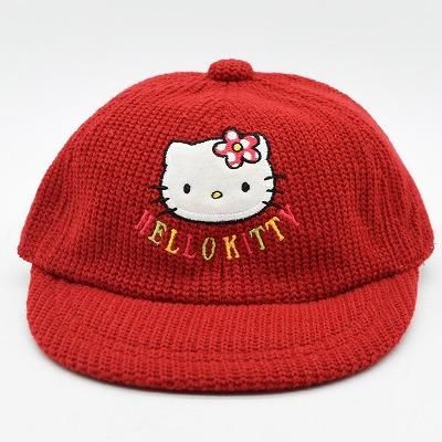 ハローキティ Hello Kitty ニットキャップ レッド 赤 キッズ