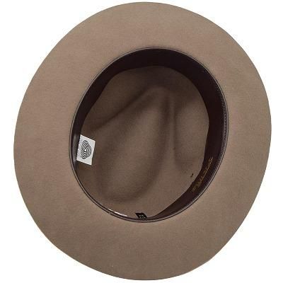 フジハット FujiHat ウール中折れハット 布巻 ハトメ ベージュ
