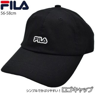 フィラ FILA ロゴキャップ ブラック 黒 UV レディース メンズ 男女兼用 帽子 オールシーズン 125-313002
