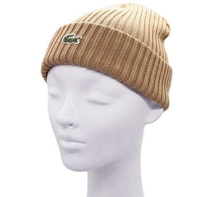 ラコステ LACOSTE ニット帽 ベージュ メンズ 父の日ギフト 紳士 ラコステ LACOSTE ニット帽 ベージュ メンズ 父の日ギフト 紳士