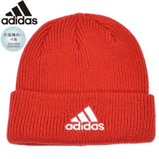 アディダス adidas ニット帽 レッド 赤 小さいサイズ キッズ ジュニア 帽子 秋冬 108-211401