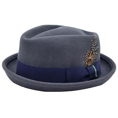Makins グレー ウールハット 羽根付き Makins グレー ウールハット 羽根付き