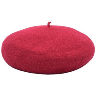 国産 日本製 レディース ベレー帽 ウール レッド 赤 帽子 秋冬 7771002