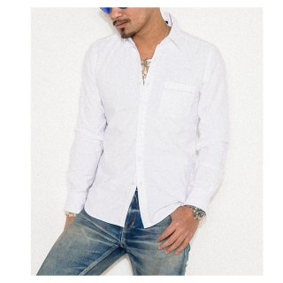 OX selvedge shirt WHITE