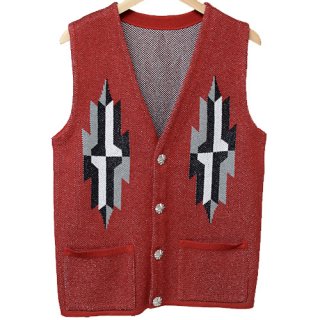RC7 native knit VEST RED