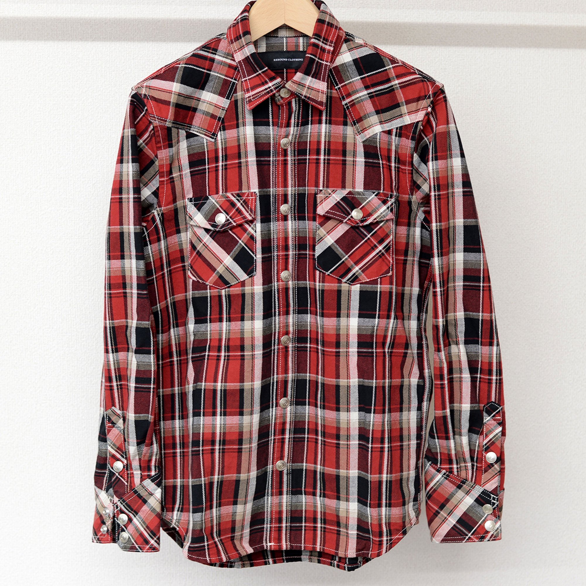 RC9 James OLD CHECK shirt RED