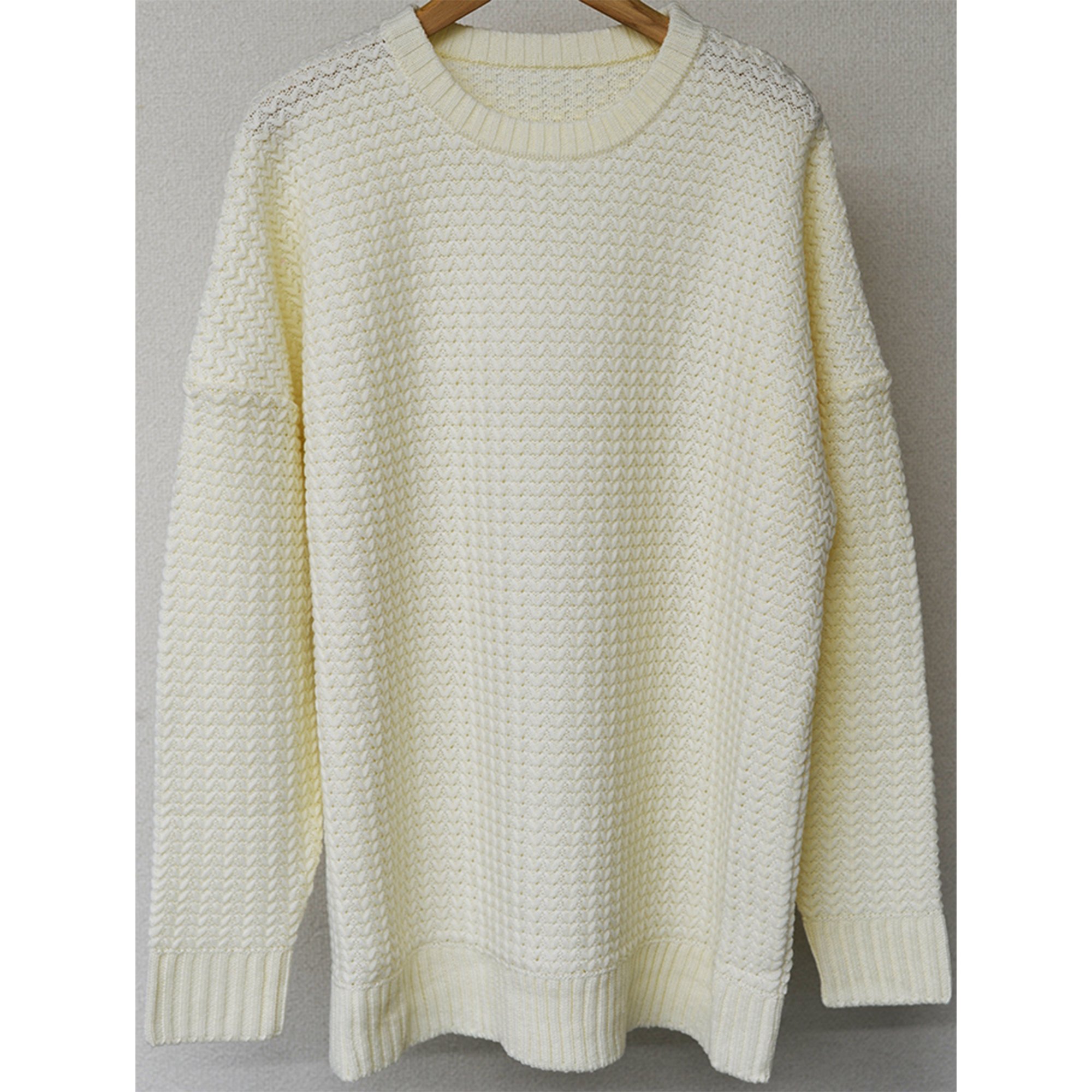 weaving stitch loose sweater OFF