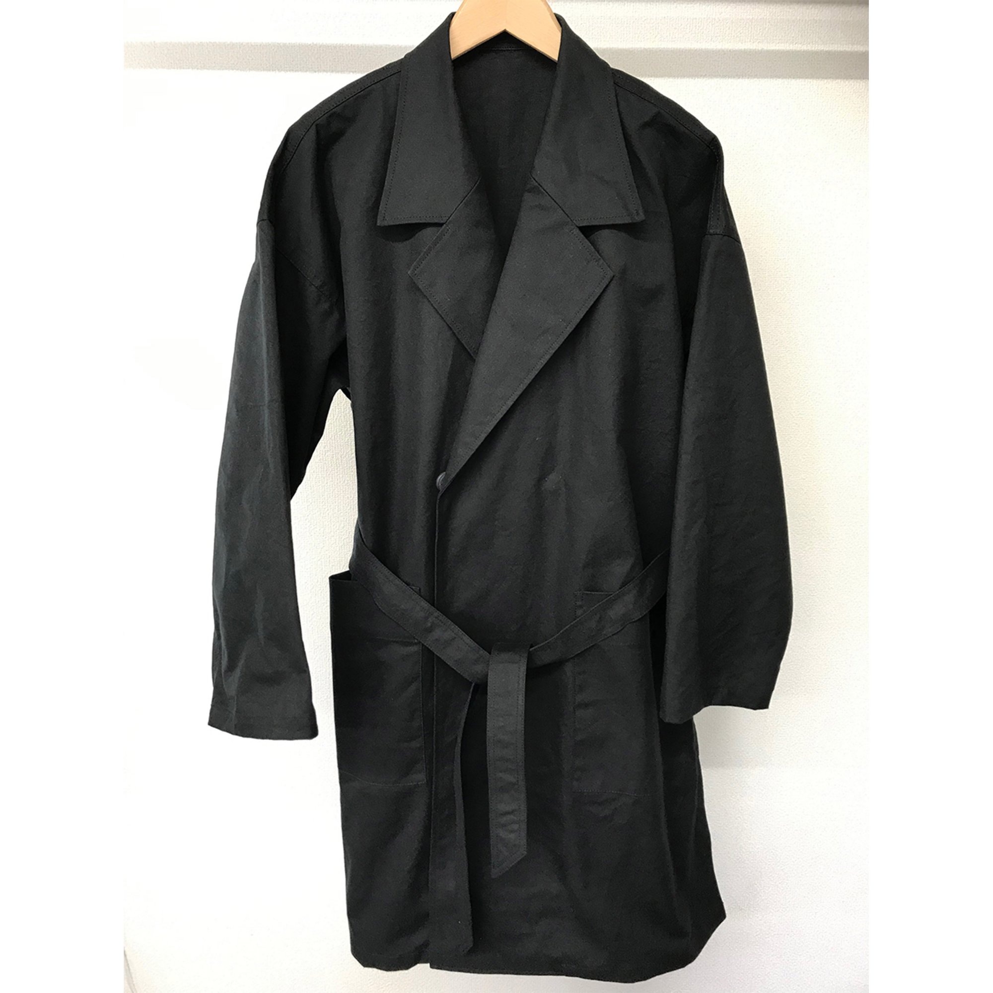 gown coat BLACK