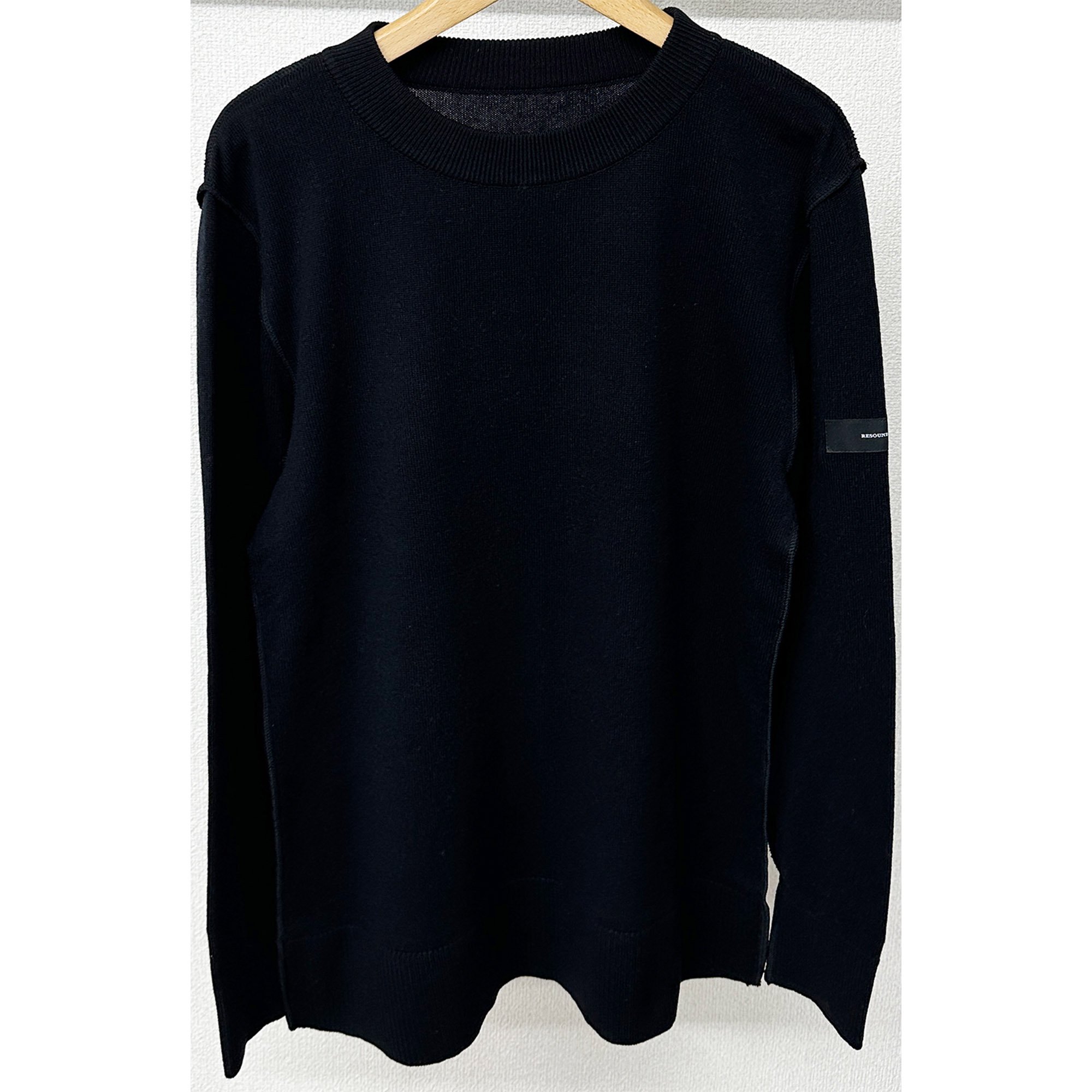 OUT SEAM SWEATER BLACK