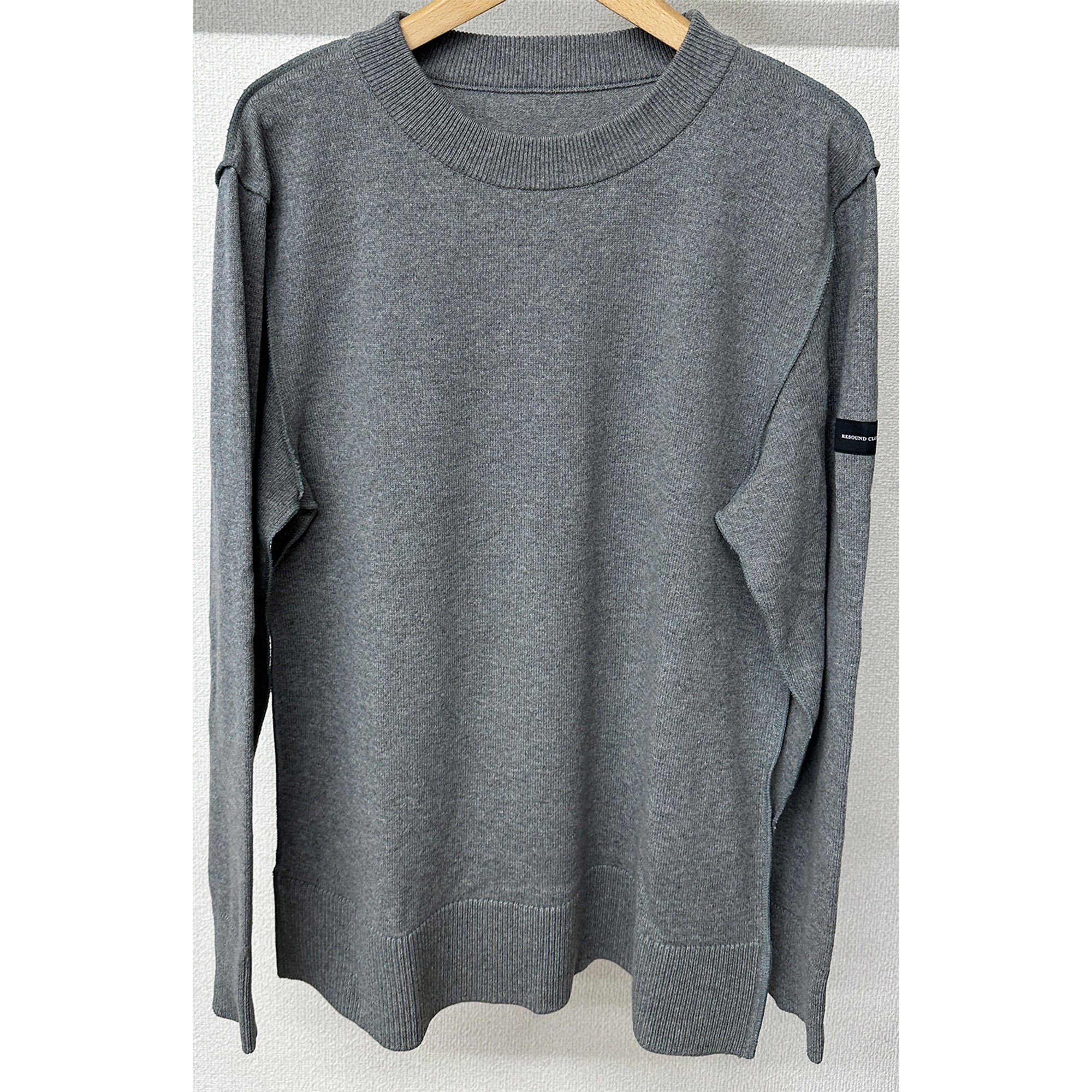 OUT SEAM SWEATER GREY