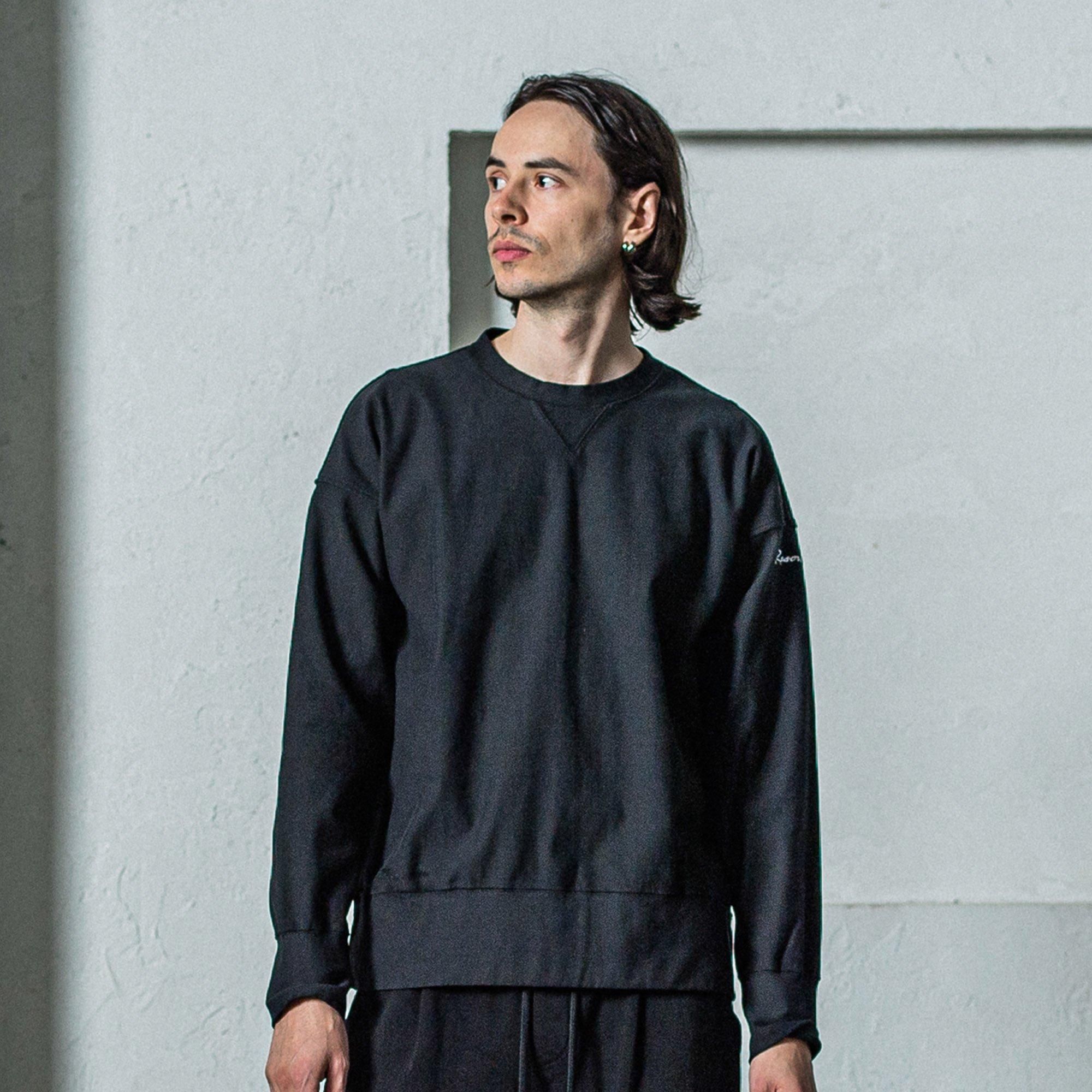 DENIM JERSEY loose trainer BLACK