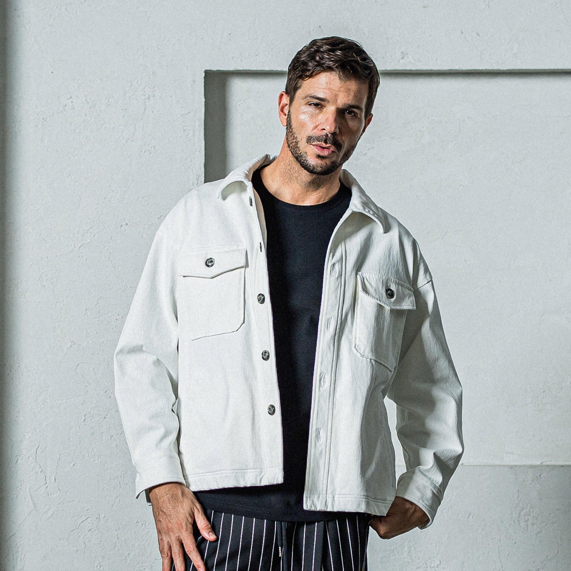DENIM JERSEY  OVER CPO  WHITE