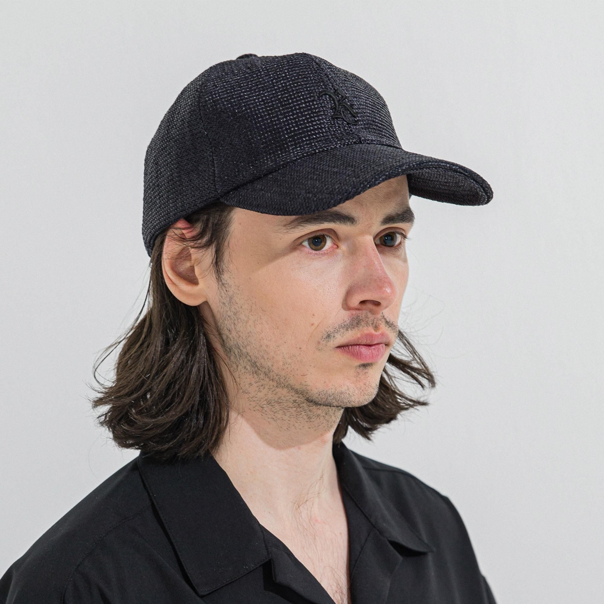 STRAW MESH  LOW CAP BLACK
