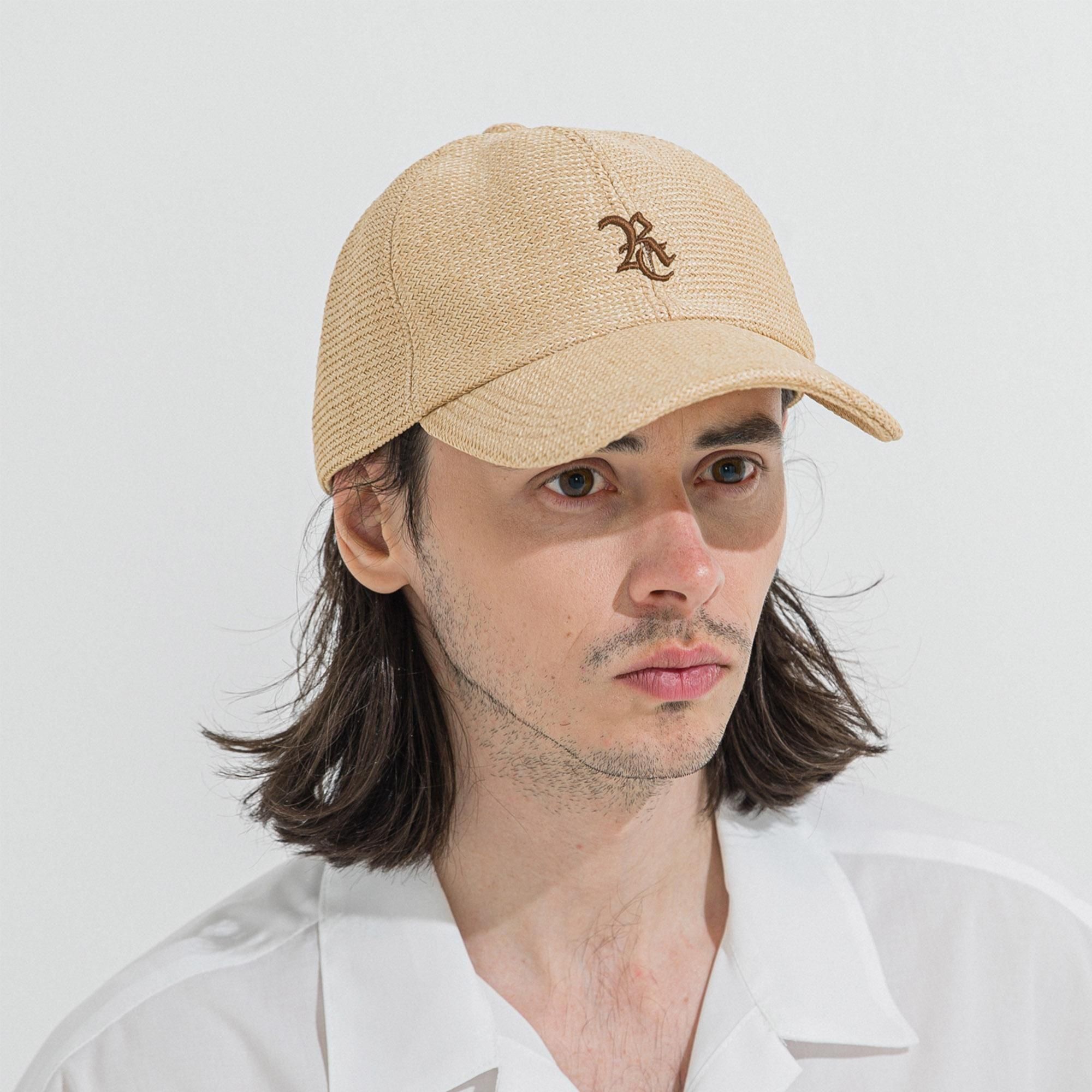 STRAW MESH  LOW CAP BEIGE
