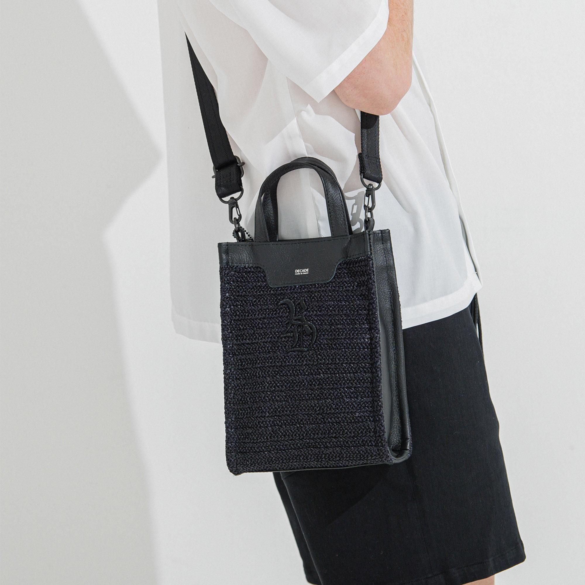mesh mini tote bag BLACK