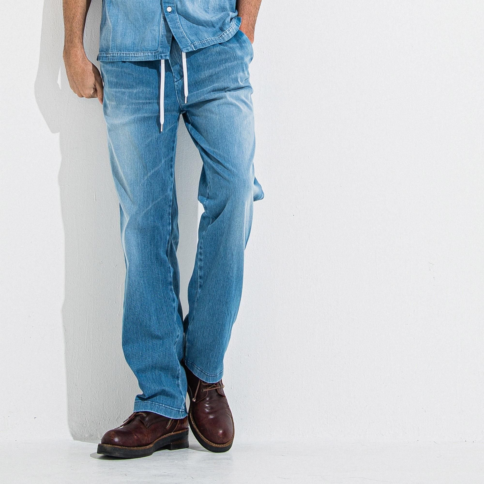 <img class='new_mark_img1' src='https://img.shop-pro.jp/img/new/icons1.gif' style='border:none;display:inline;margin:0px;padding:0px;width:auto;' />DENIM JERSEY WIDE PT LIND