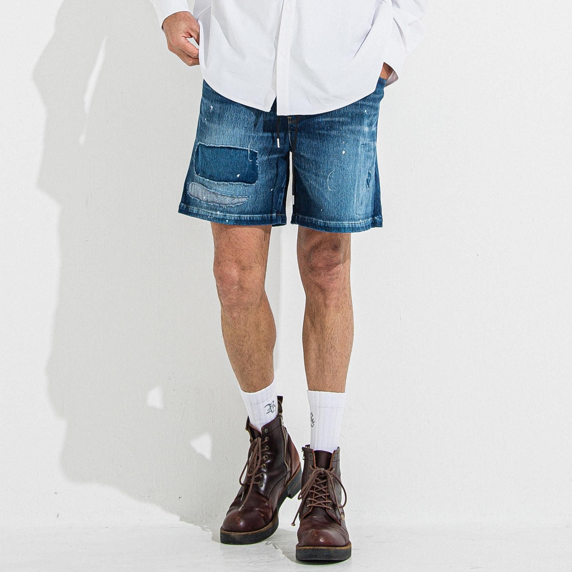 <img class='new_mark_img1' src='https://img.shop-pro.jp/img/new/icons1.gif' style='border:none;display:inline;margin:0px;padding:0px;width:auto;' />DENIM JERSEY  SHORTS DIND