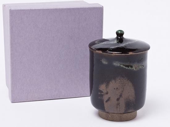 茶道具 抹茶碗 龍門司焼 黒薩摩 無形文化財