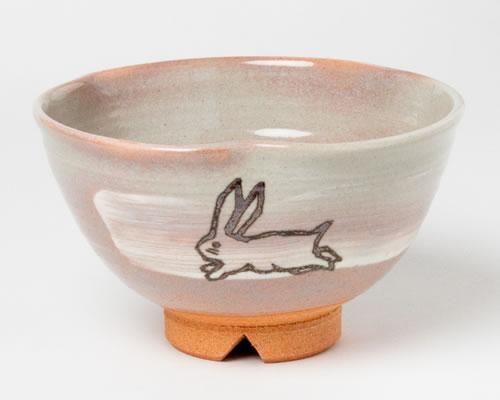 抹茶茶碗 抹茶碗 鉄絵 兎 MS-54 /お茶のふじい・藤井茶舗 - お茶とお