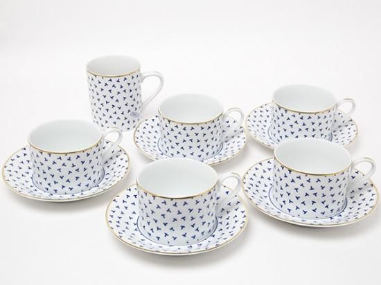 送料無料】ティファニー ダンシングT コーヒーカップ5客 送料無料】ティファニー ダンシングT コーヒーカップ5客