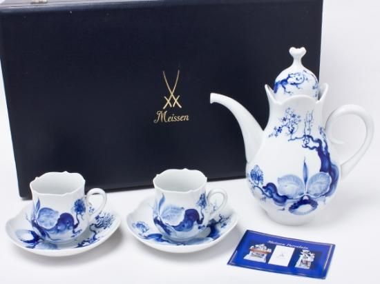 Meissen マイセン ブルーオーキッド　コーヒーポット マイセン ポット□ブルーオーキッド コーヒーポット 1個 蘭
