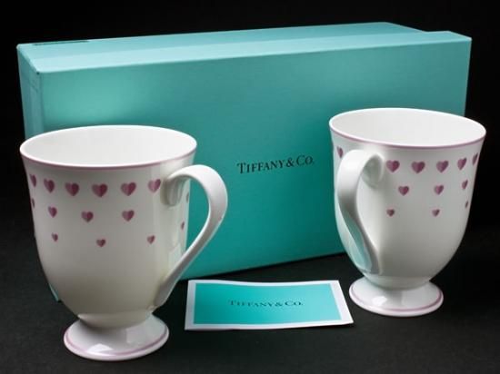 送料無料 ティファニー ピンクハート ペアマグカップ Tiffany 08 お茶のふじい 藤井茶舗 お茶とお茶道具 お茶専門店 お茶のふじい