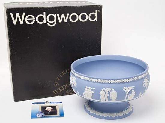 【ao様お取り置き】ウエッジウッド  ジャスパー コンポート 送料無料】ウェッジウッド ジャスパー ペールブルー コンポート wedg