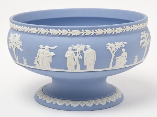 送料無料】ウェッジウッド ジャスパー ペールブルー コンポート wedg