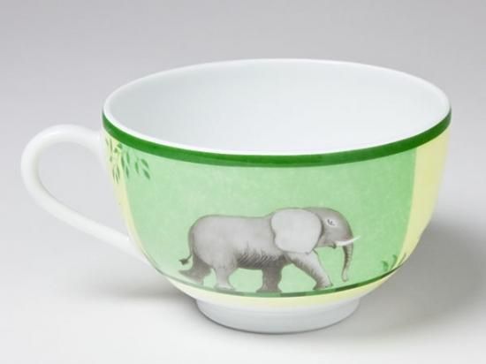 送料無料】エルメス/HERMES アフリカ グリーン ティーカップ＆ソーサー