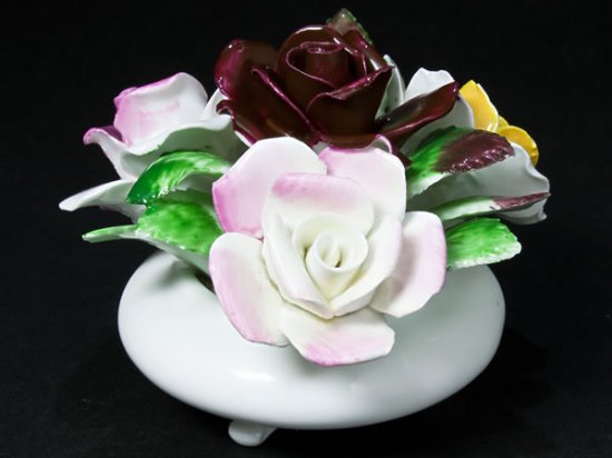 茶道具 ROYAL DOULTON ロイヤルドルトン 水指 薔薇-