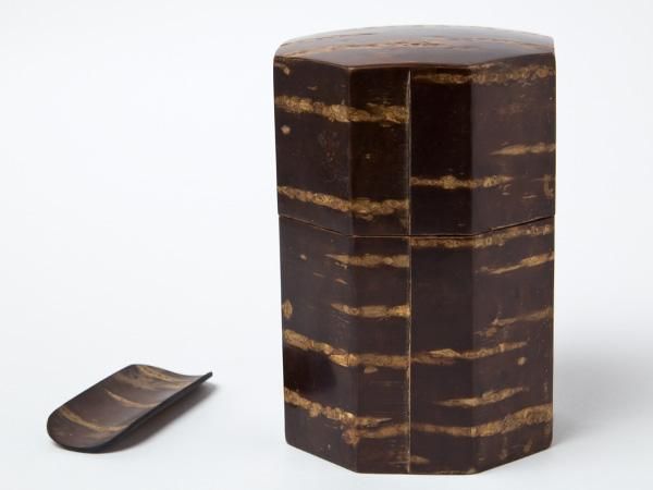 送料無料】桜皮細工 御茶筒揃 総桜皮八角茶筒揃お茶のふじい・藤井茶舗