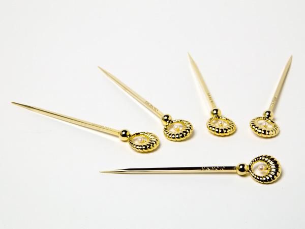未使用品 mikimotoミキモトフルーツ用ピック ゴールドフォークセット MIKIMOTO｜Yahoo!フリマ（旧PayPayフリマ）