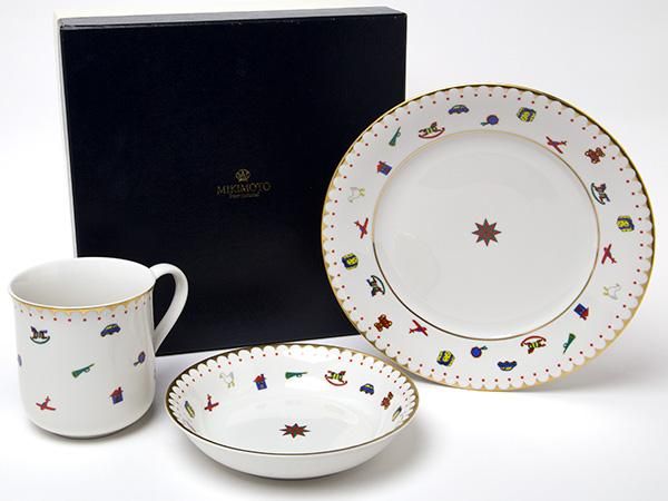 【MIKIMOTO】ミキモトインターナショナル ボーイズ食器3点set