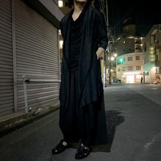 Drape Pleated Sheer Cardigan
