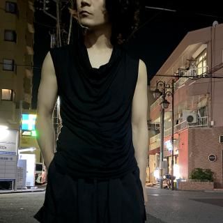 Drape Neck N/S Shirt