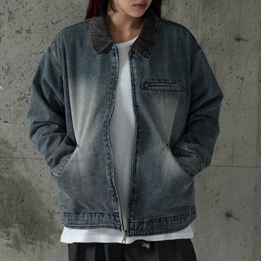Washed Denim Blouson - MOONAGE DEVILMENT PRIVATE WEB STORE