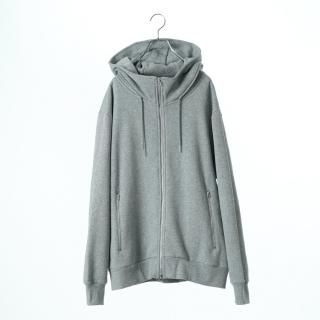 High Neck Loose Zip Hoodie



