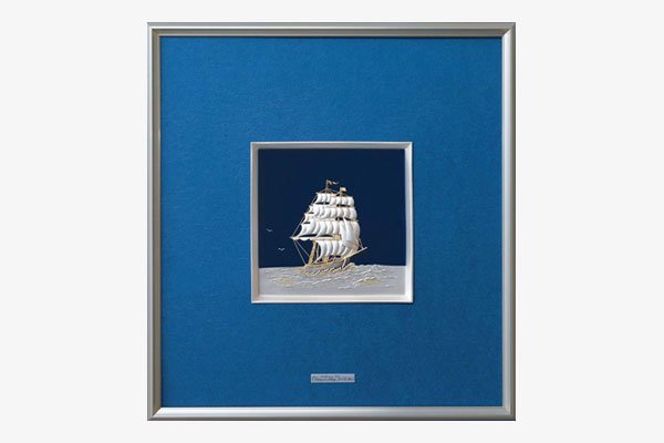 純銀 額 帆船 6号 - TAKEHIKO - 武比古 - 日本の伝統工芸・関工芸株式会社