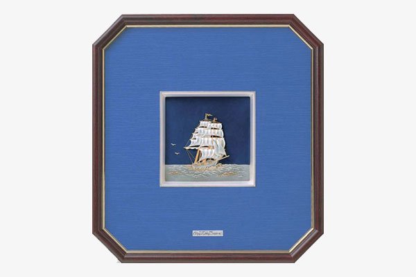 純銀八角額 帆船 6号 - TAKEHIKO - 武比古 - 日本の伝統工芸・関工芸株式会社