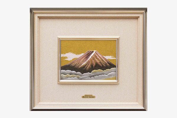 純銀 額 赤富士 7号 - TAKEHIKO - 武比古 - 日本の伝統工芸・関工芸株式会社