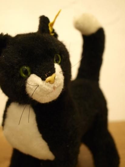 ヴィンテージ シュタイフ社 黒いねこ STEIFF BLACK CAT