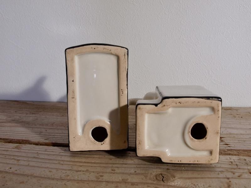 ヴィンテージ ブックエンド(陶器)犬と猫 - Baum's Antik Markt ヴィンテージ ブックエンド(陶器)犬と猫 - Baum's Antik Markt